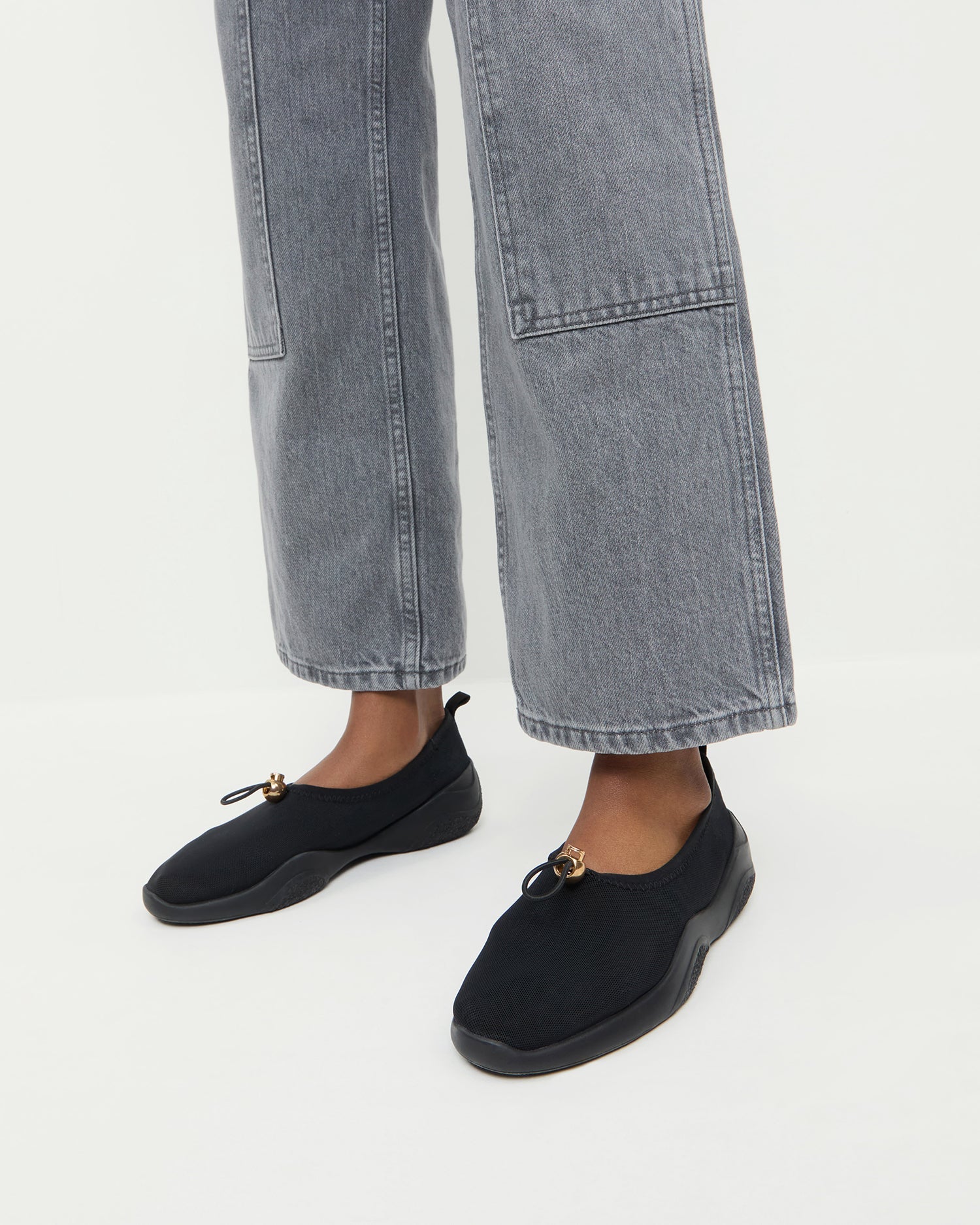 Raina Black Mesh Flat | Women Loeffler Randall
