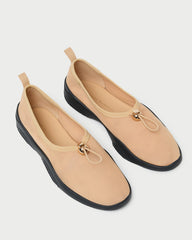 Loeffler Randall Women | Raina Caramel/Black Mesh Flat