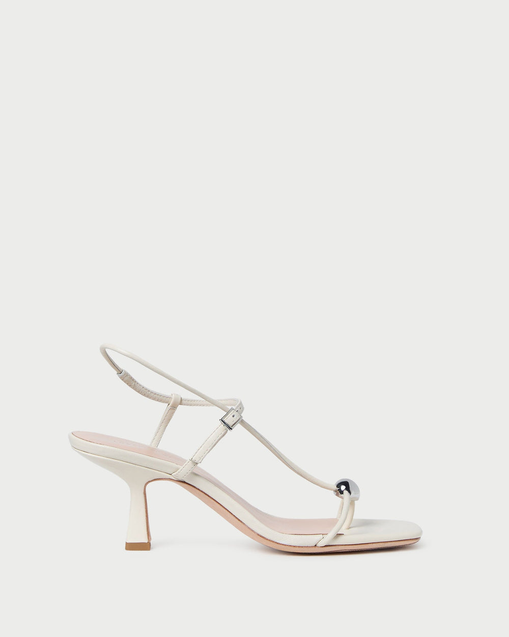 Triana White Leather Mid-Heel Sandal | Women Loeffler Randall