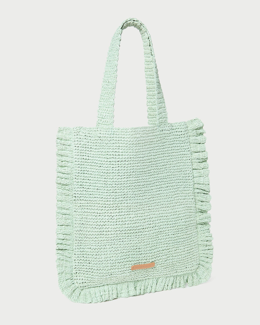 Loeffler Randall Women | Justine Mint Crochet Ruffle Tote