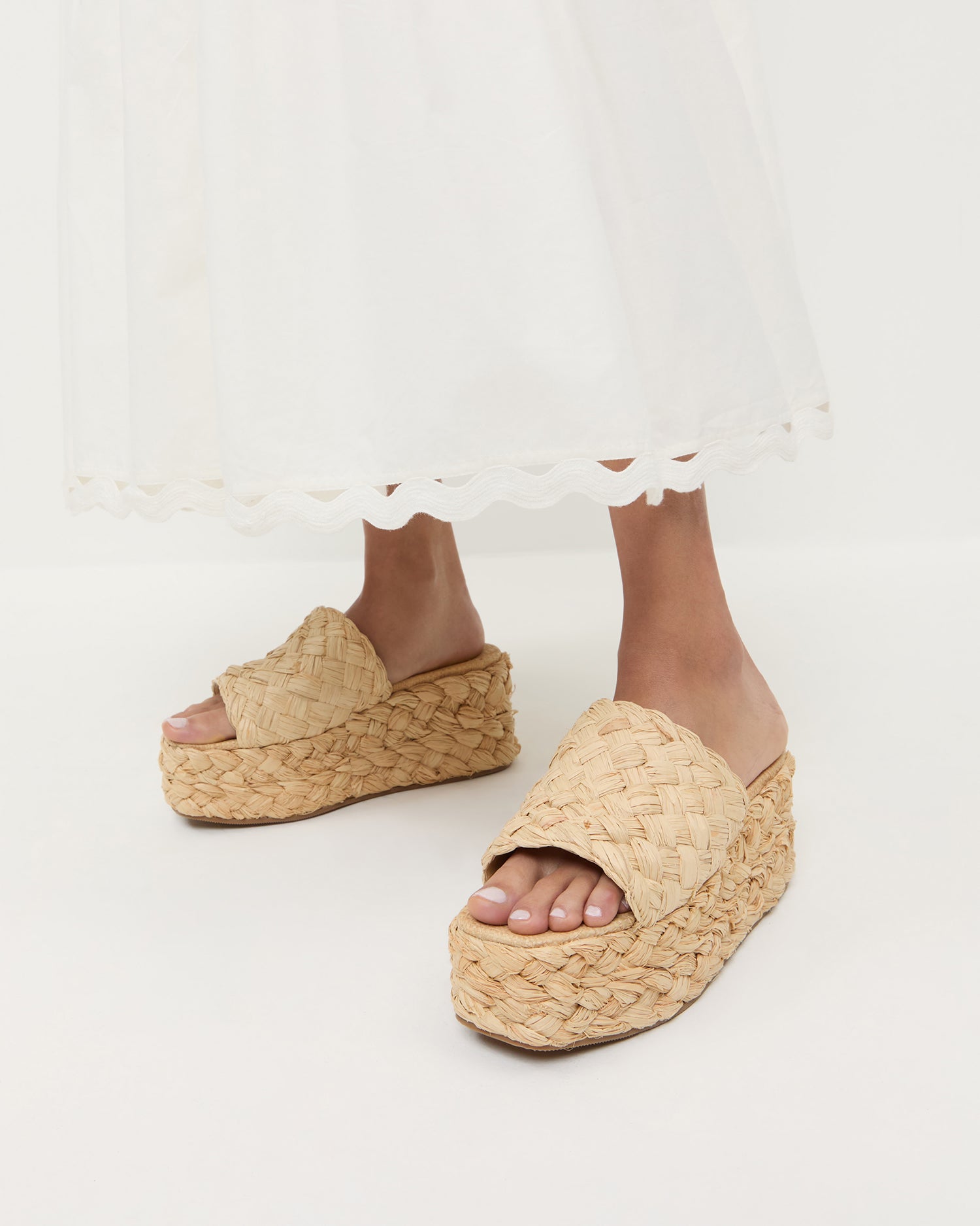 Aaron Natural Braided Straw Mule | Women Loeffler Randall
