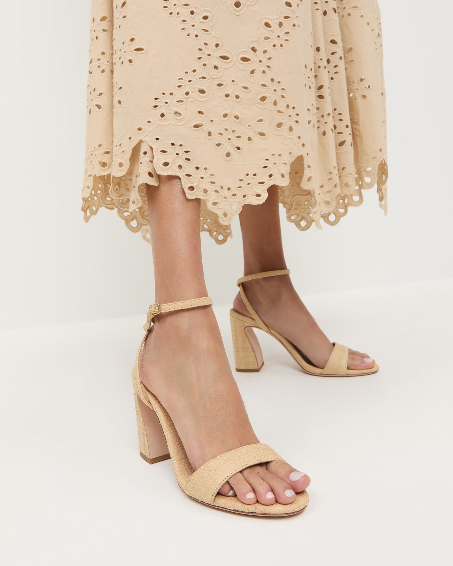 Loeffler Randall Women | Malia Natural Curved-Heel Sandal