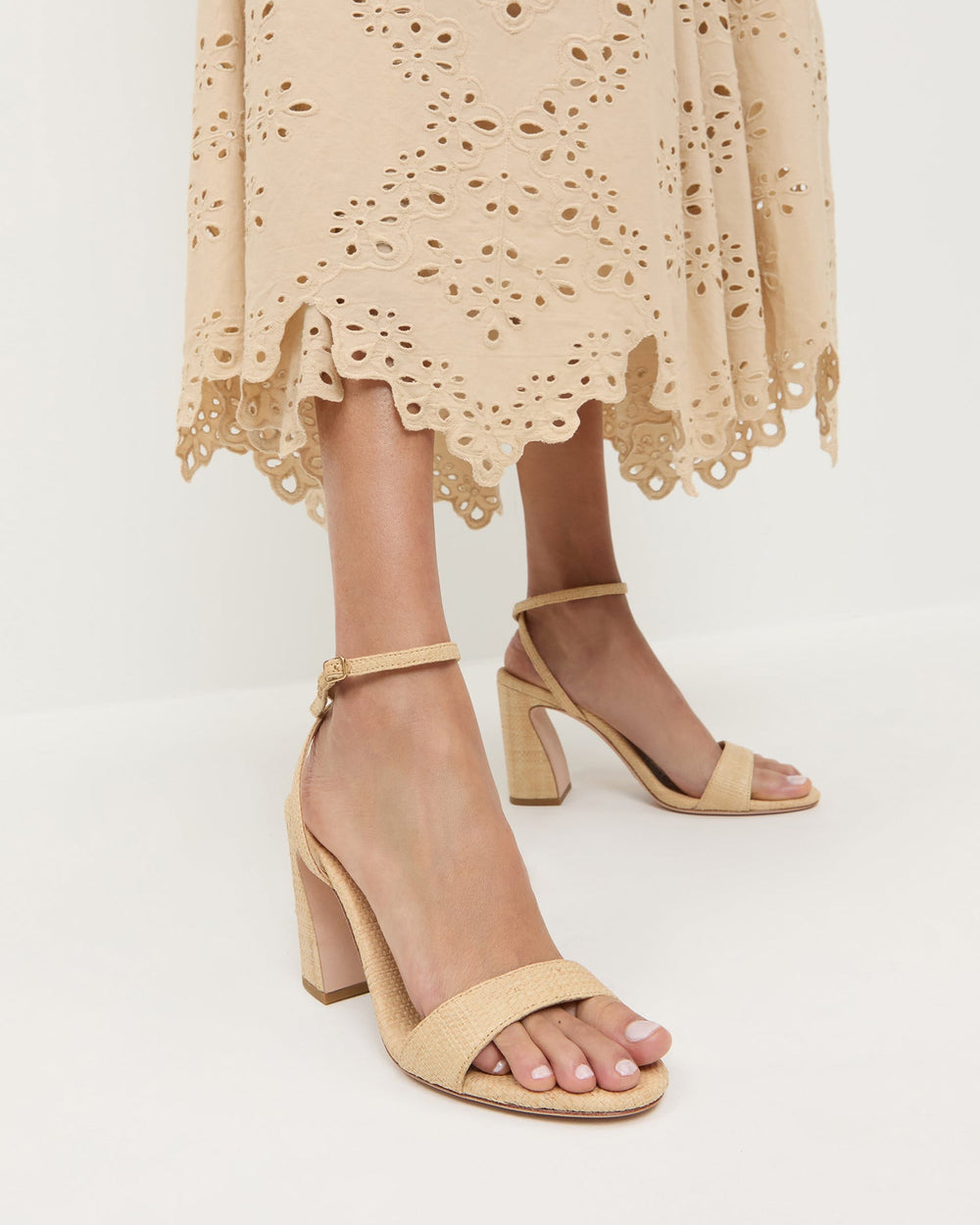 Loeffler Randall Women | Malia Natural Curved-Heel Sandal