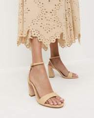 Loeffler Randall Women | Malia Natural Curved-Heel Sandal