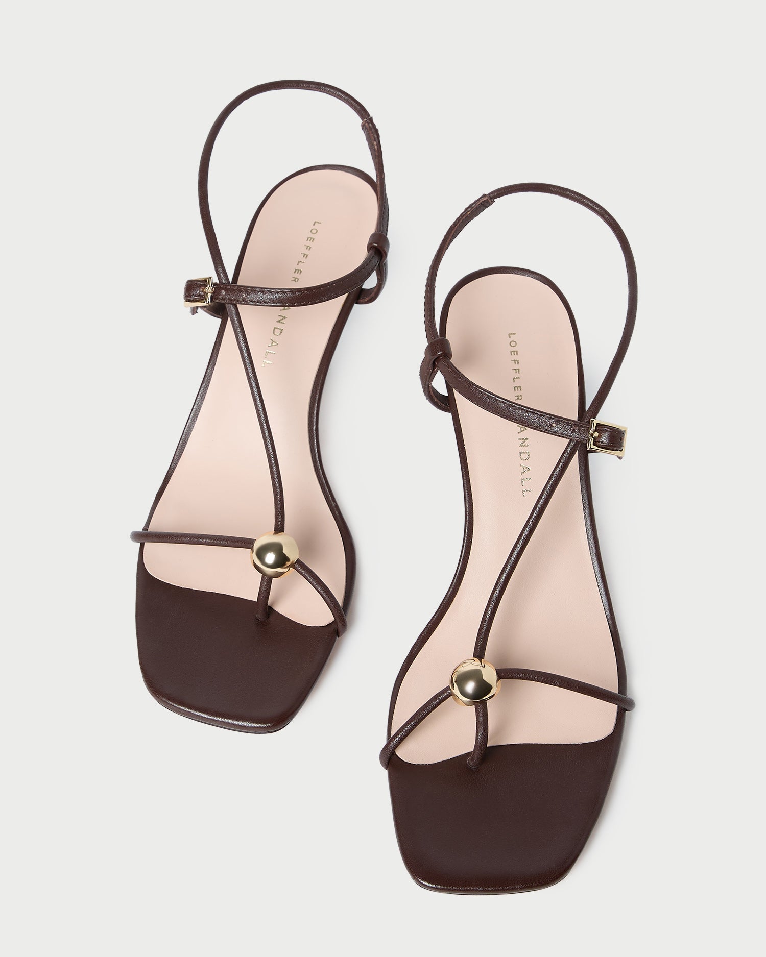 Triana Espresso Leather Mid-Heel Sandal | Women Loeffler Randall