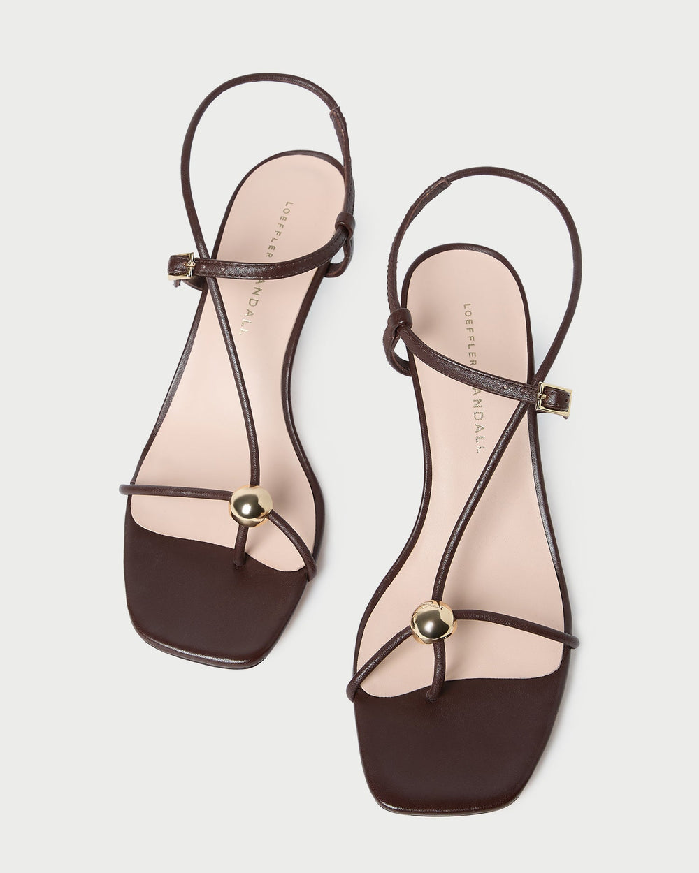 Triana Espresso Leather Mid-Heel Sandal | Women Loeffler Randall
