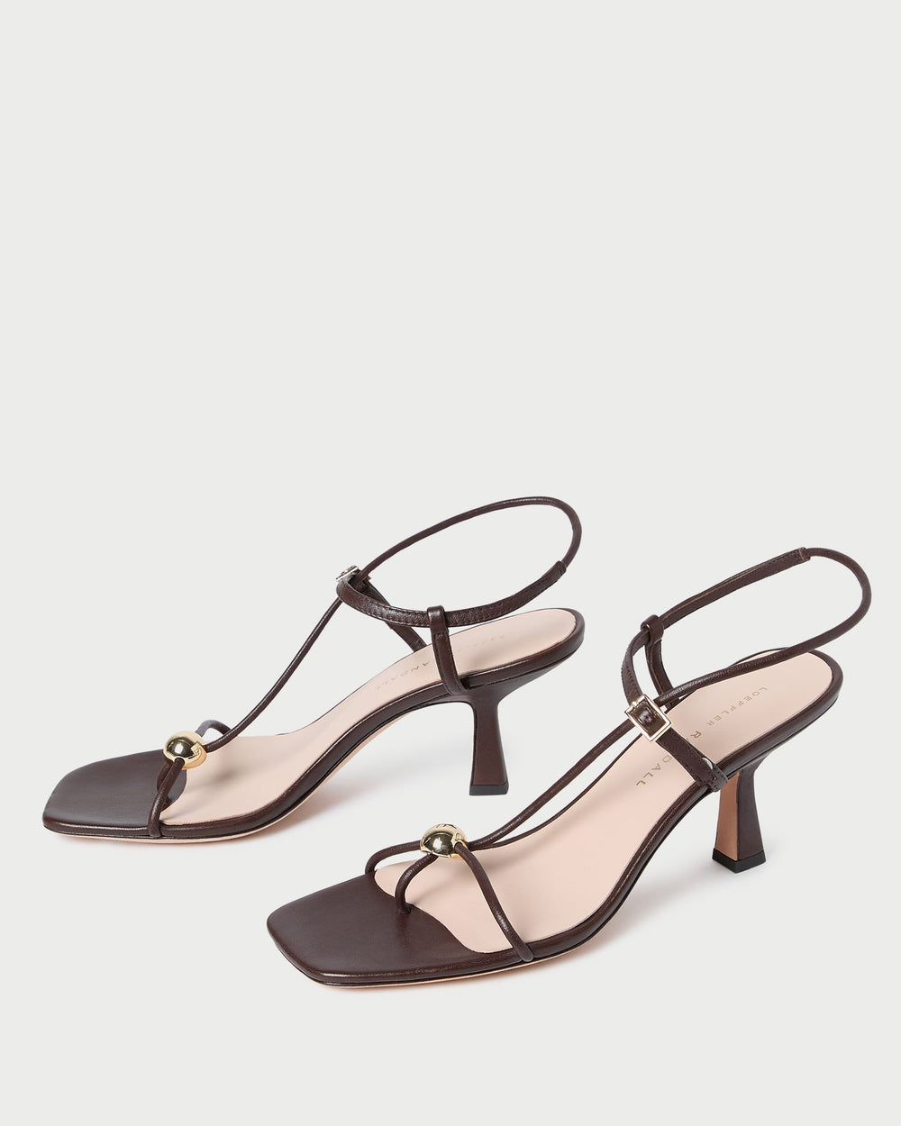Triana Espresso Leather Mid-Heel Sandal | Women Loeffler Randall