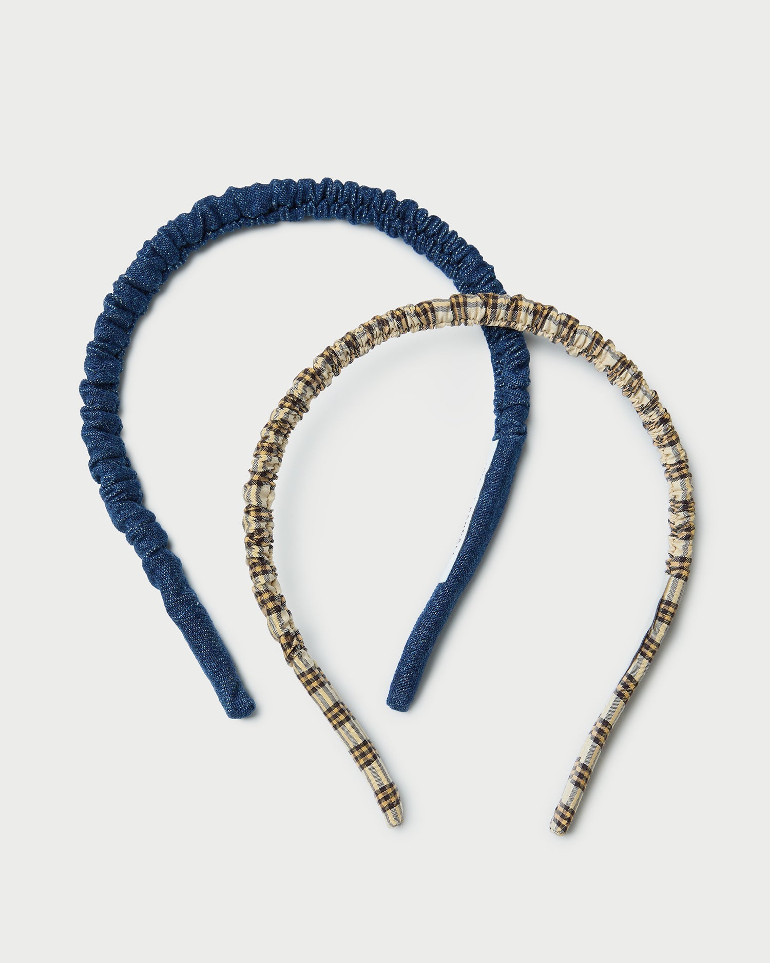 Loeffler Randall Women | Sabine Denim/Butter Plaid Headband Set