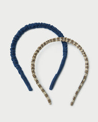 Loeffler Randall Women | Sabine Denim/Butter Plaid Headband Set