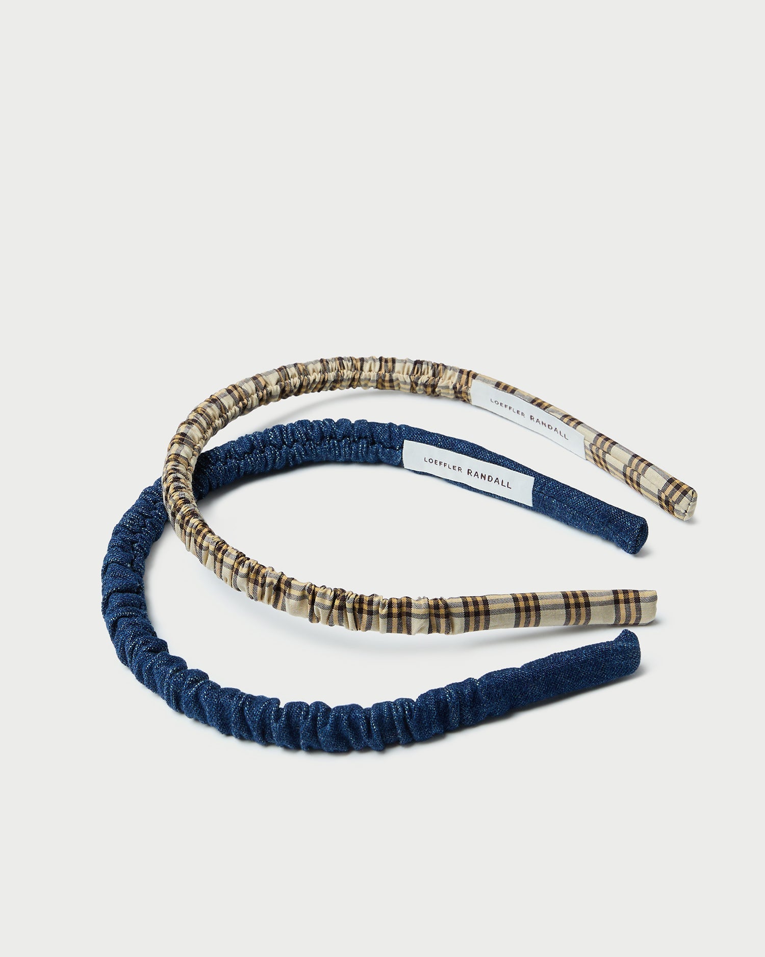 Loeffler Randall Women | Sabine Denim/Butter Plaid Headband Set