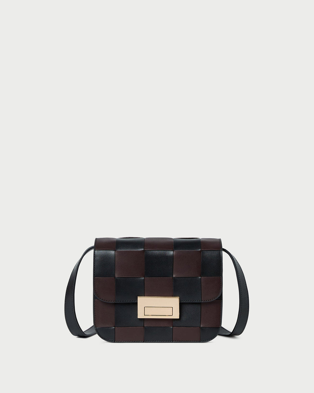 Desi Black/Espresso Woven Leather Crossbody | Women Loeffler Randall
