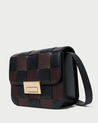 Desi Black/Espresso Woven Leather Crossbody | Women Loeffler Randall