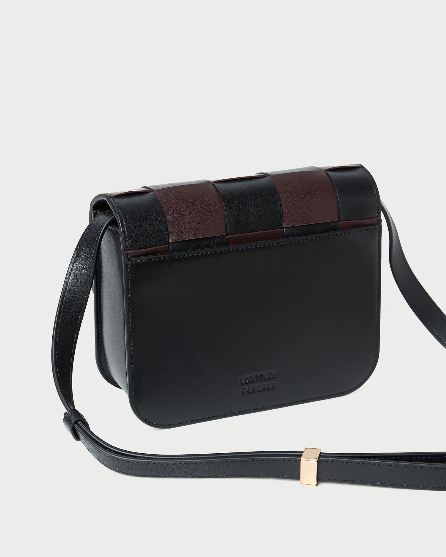 Desi Black/Espresso Woven Leather Crossbody | Women Loeffler Randall