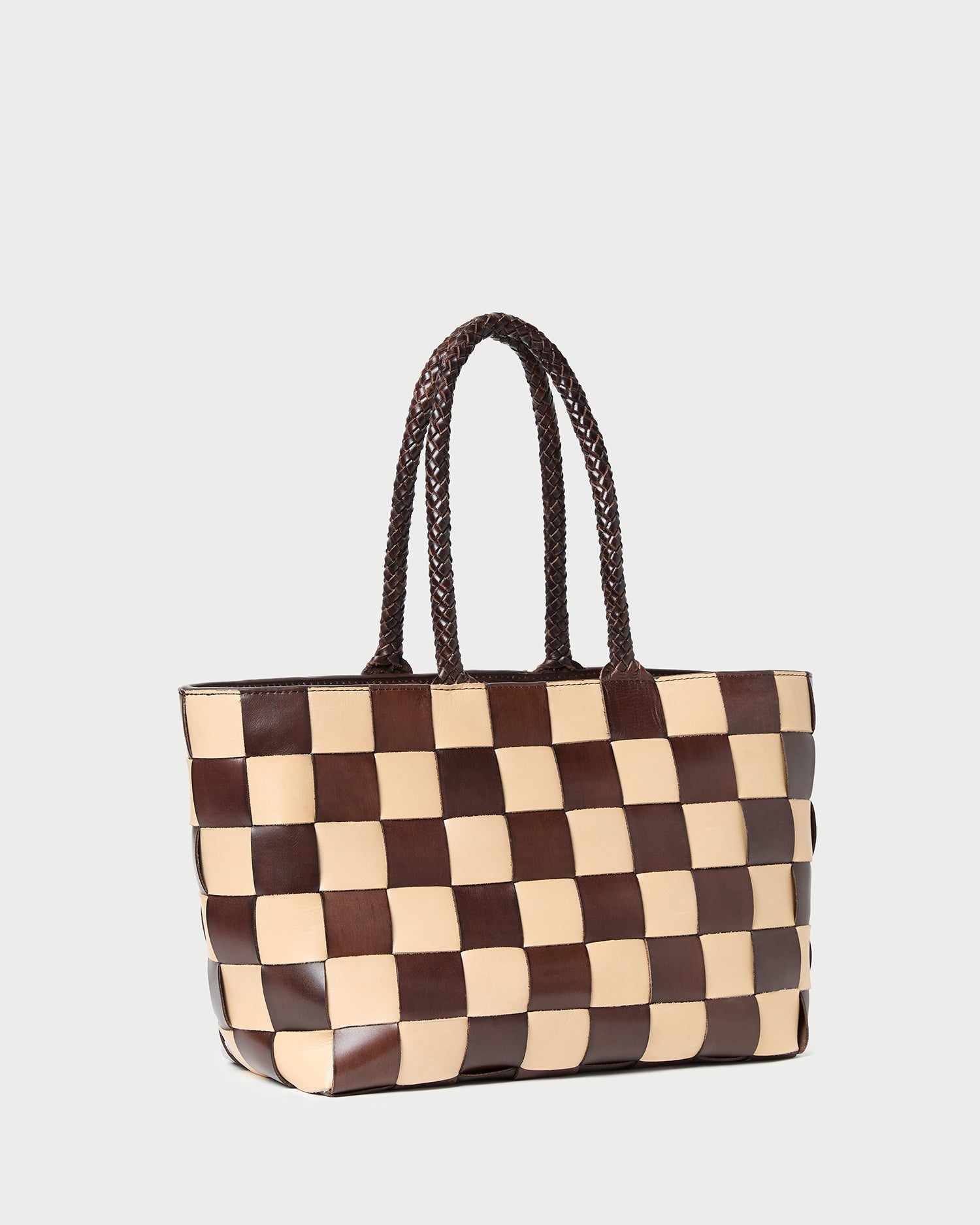 Klara Brown/Butter Woven Leather Tote | Women Loeffler Randall