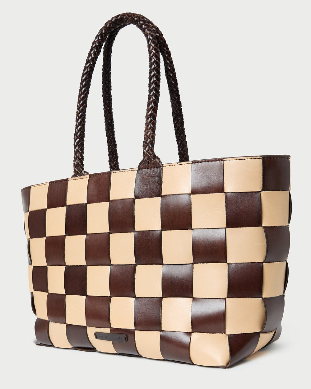 Klara Brown/Butter Woven Leather Tote | Women Loeffler Randall