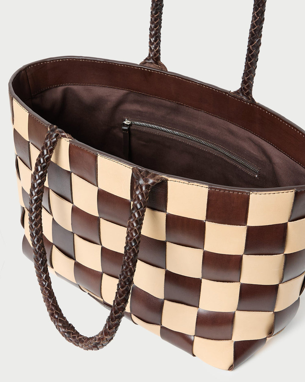 Klara Brown/Butter Woven Leather Tote | Women Loeffler Randall