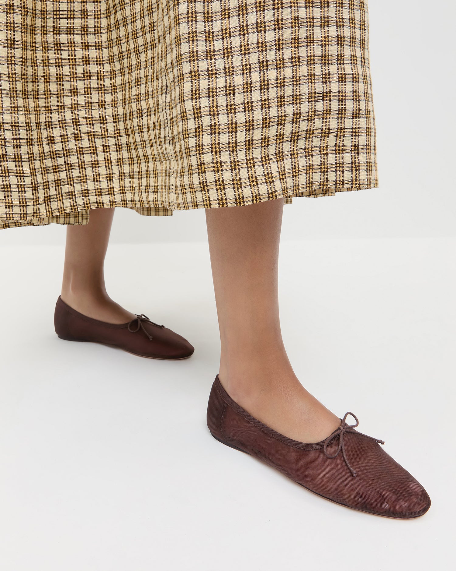 Landon Chocolate Mesh Ballet Flat | Women Loeffler Randall