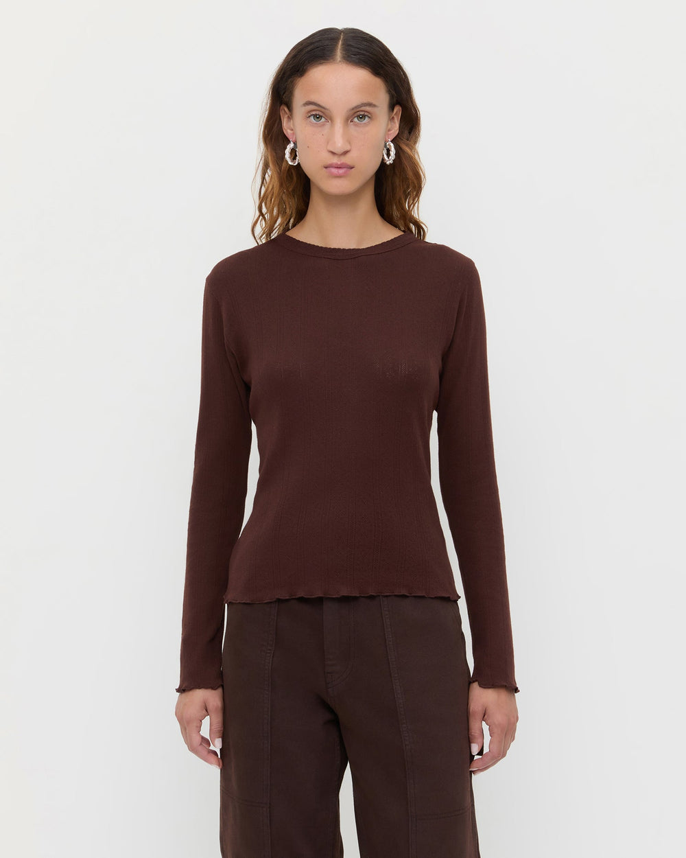 Lolo Pointelle Long-Sleeve Tee | Women Loeffler Randall
