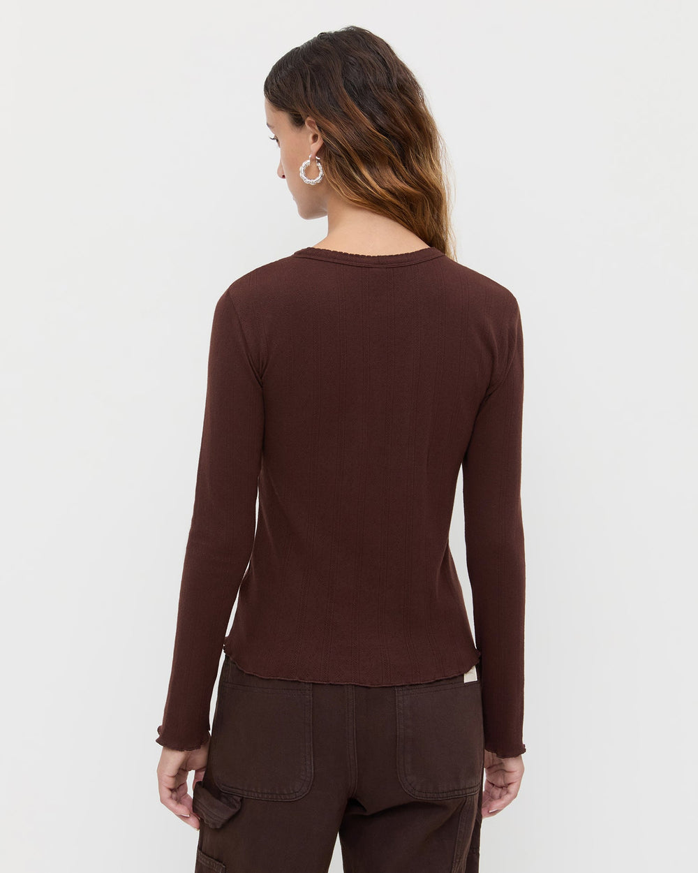 Lolo Pointelle Long-Sleeve Tee | Women Loeffler Randall