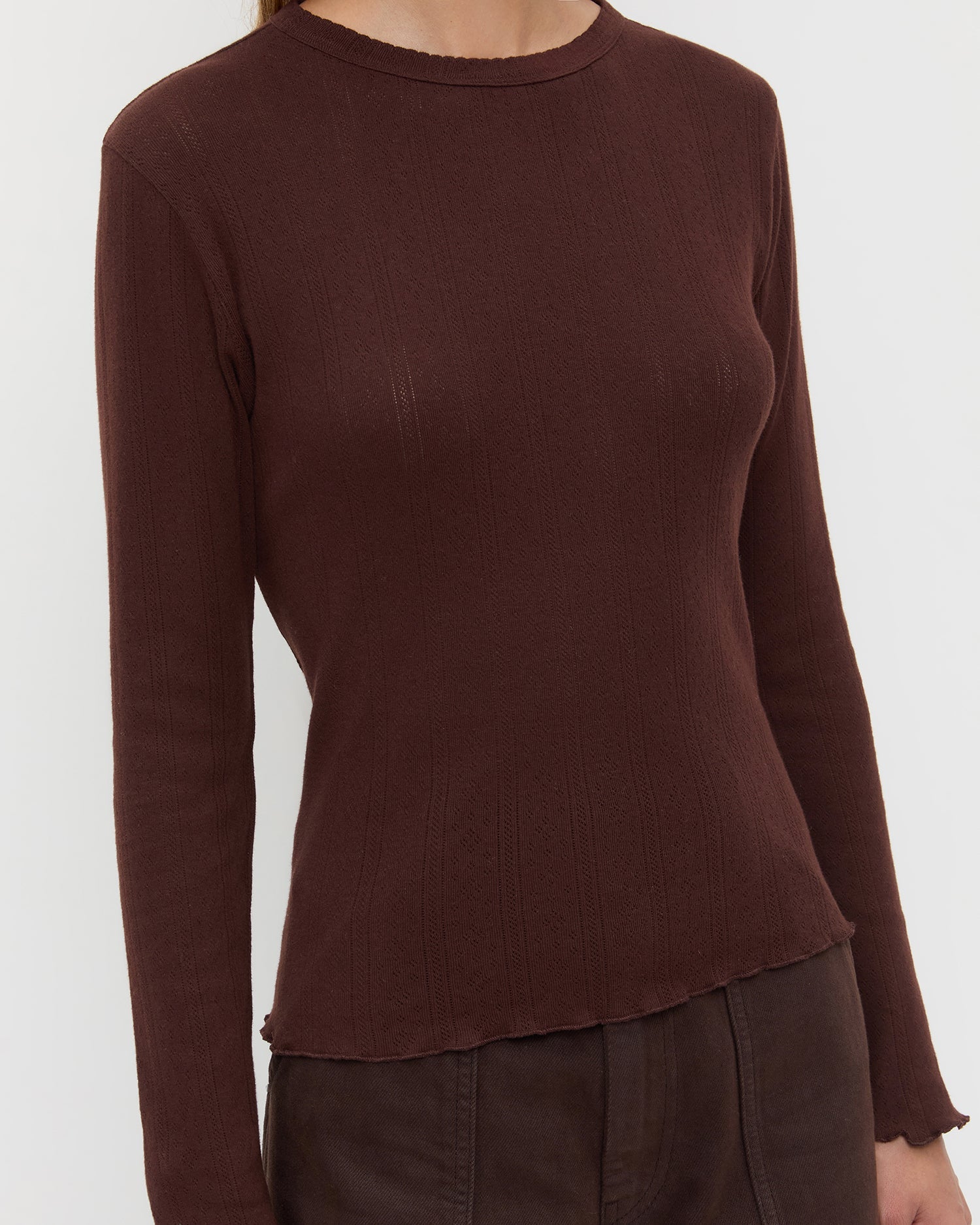 Lolo Pointelle Long-Sleeve Tee | Women Loeffler Randall