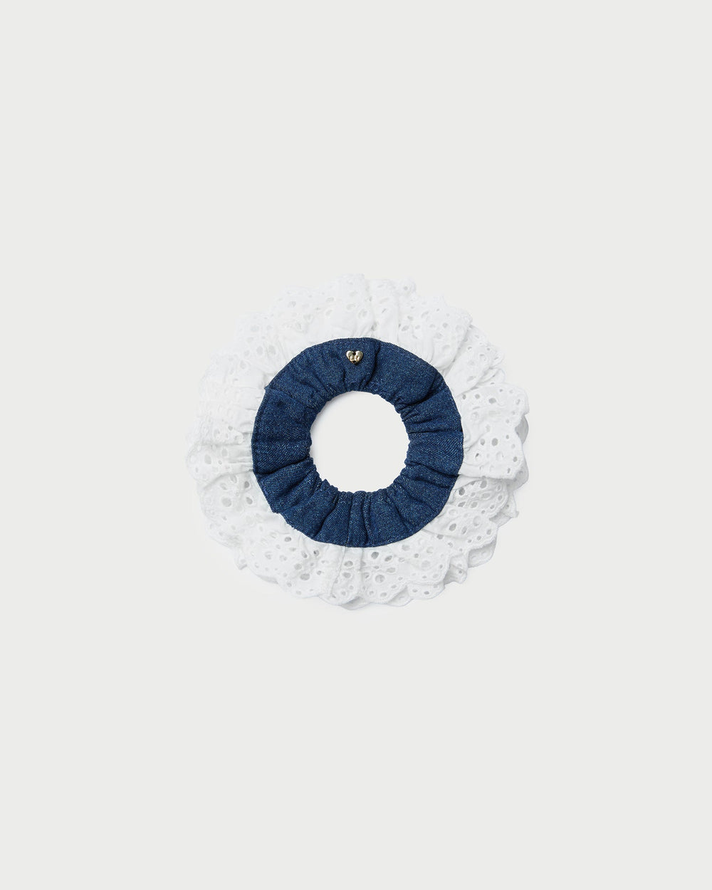Dolly Denim/Cream Embroidered Scrunchie | Women Loeffler Randall