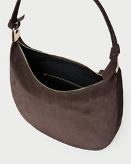 Loeffler Randall Women | Morgan Brown Suede Shoulder Bag
