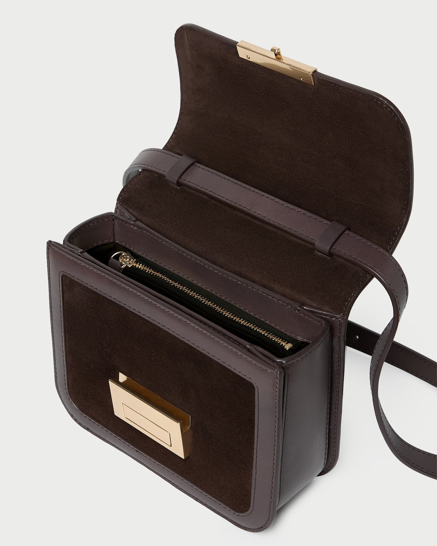 Desi Brown Suede Crossbody | Women Loeffler Randall