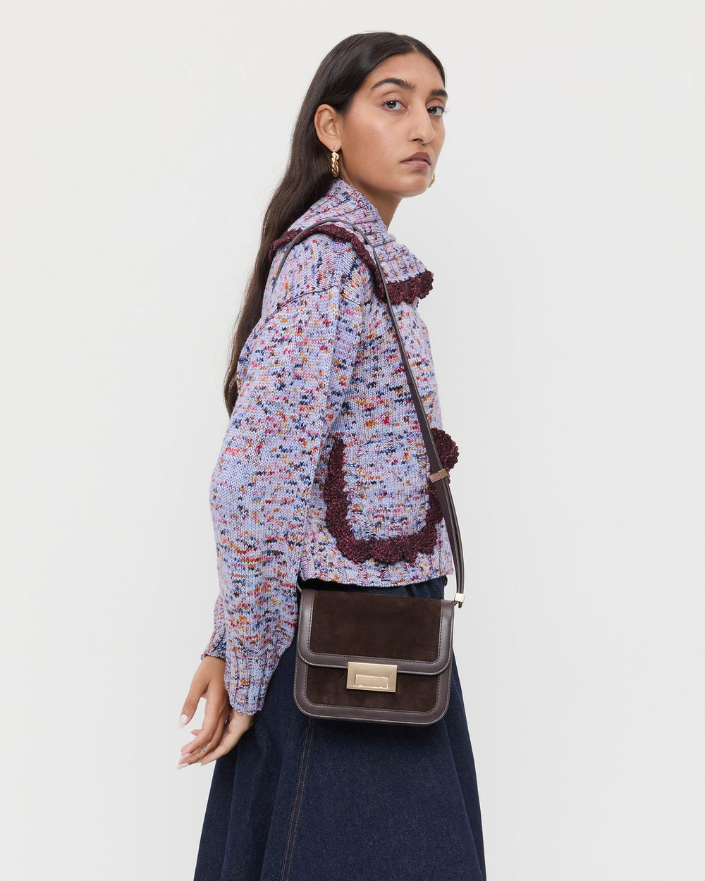 Desi Brown Suede Crossbody | Women Loeffler Randall