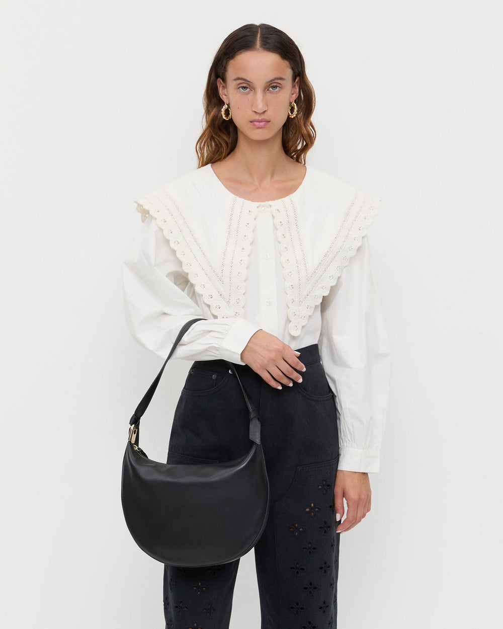 Harlow Black Leather Shoulder Bag | Women Loeffler Randall