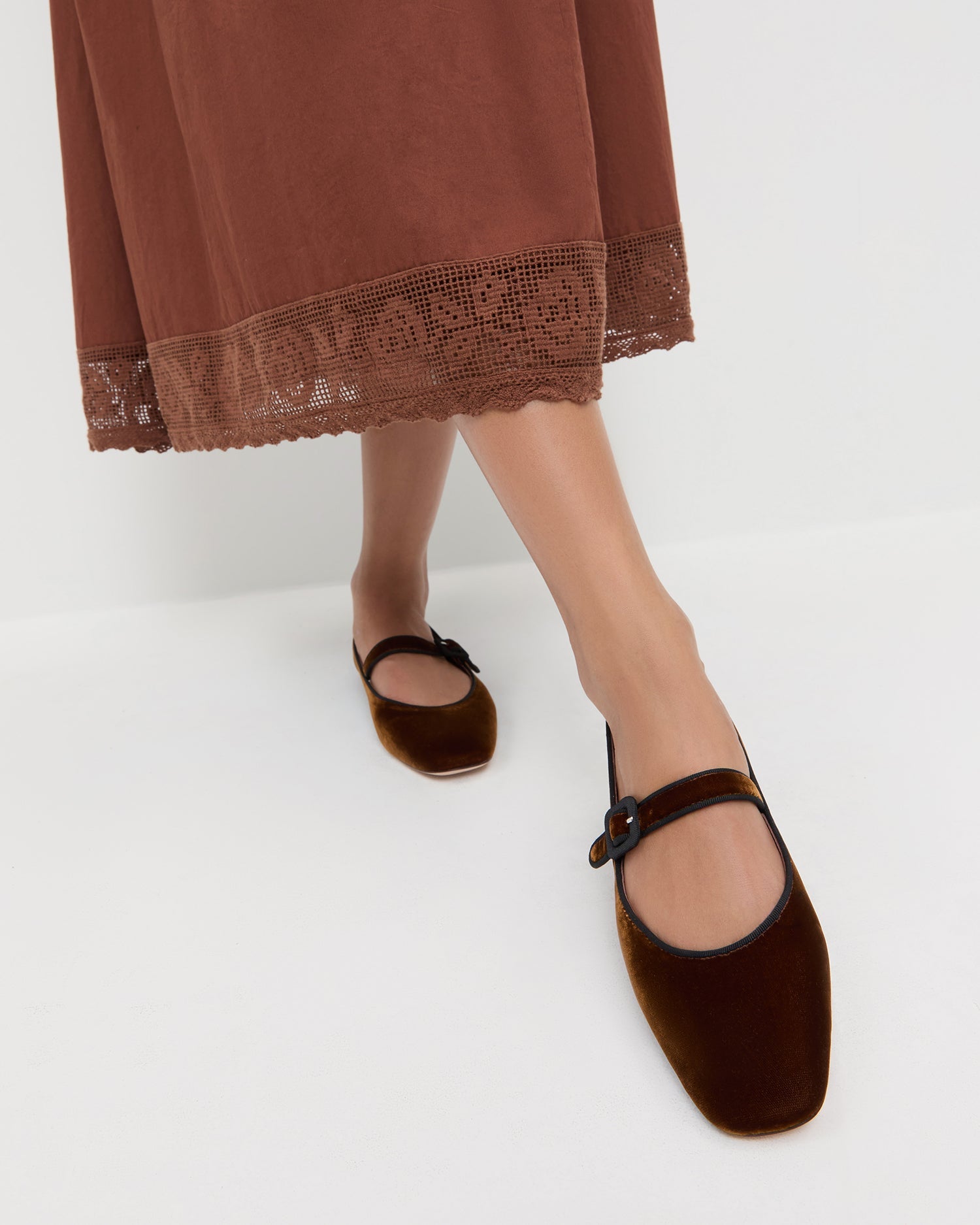 Ginger Brown Velvet Mary Jane | Loeffler Randall Women