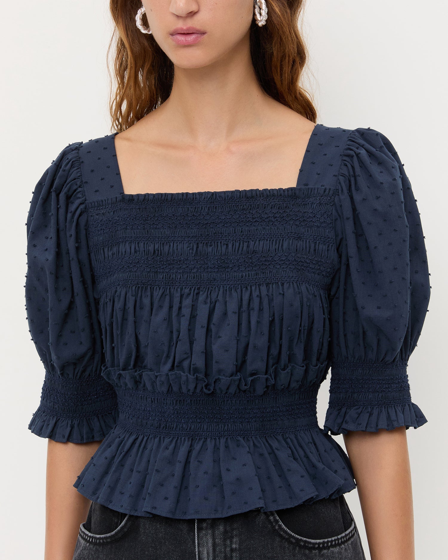 Nicola Smocked Blouse | Women Loeffler Randall