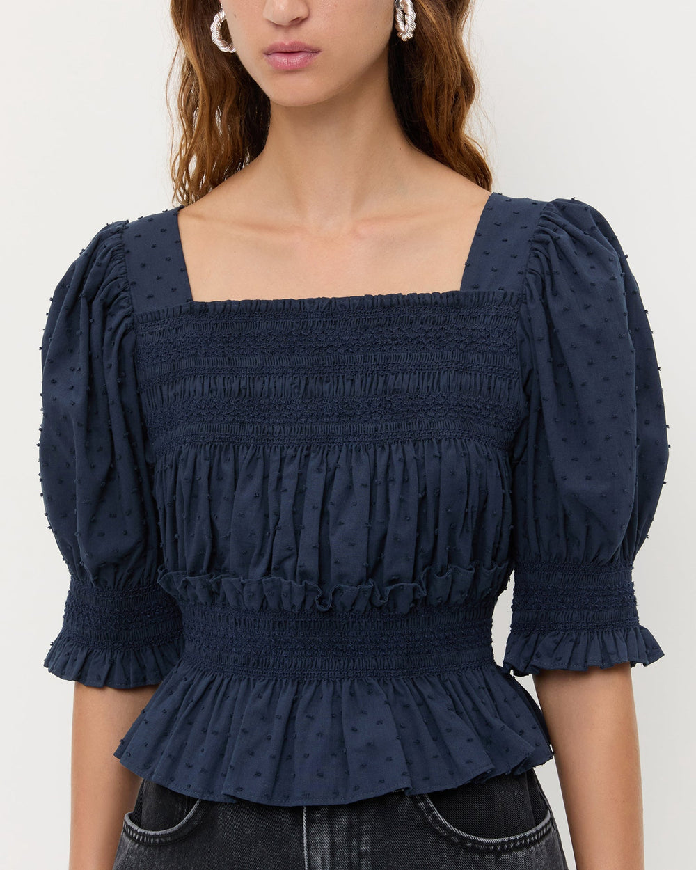 Nicola Smocked Blouse | Women Loeffler Randall