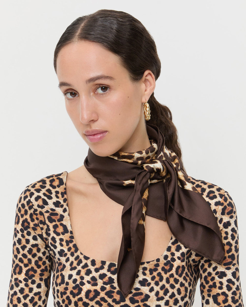 Beverly Leopard Silk Scarf | Loeffler Randall Women