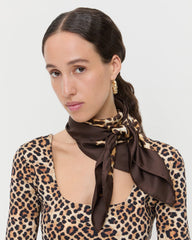 Beverly Leopard Silk Scarf | Loeffler Randall Women