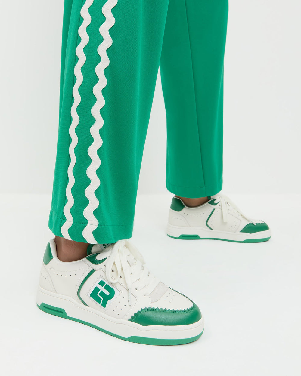 Topspin Cream/Green Court Sneaker | Women Loeffler Randall