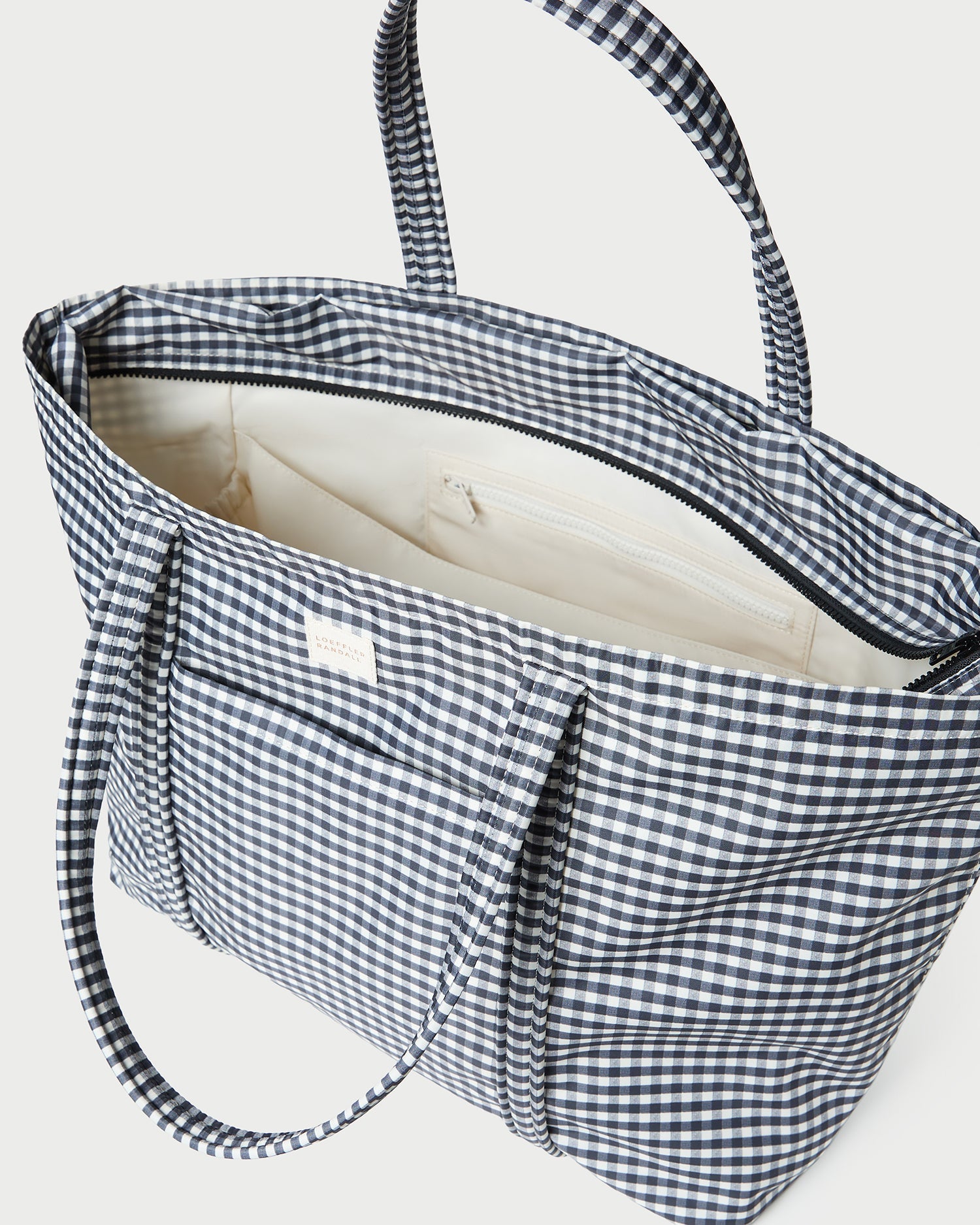 Loeffler Randall Women | Dina Black/White Gingham Travel Tote