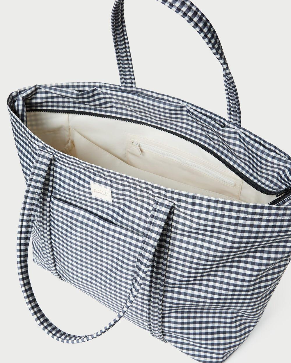 Loeffler Randall Women | Dina Black/White Gingham Travel Tote