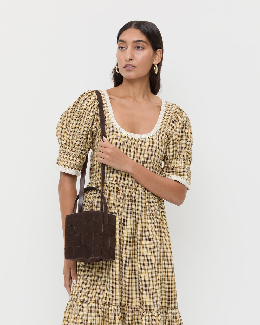 Loeffler Randall Women | Laith Brown Suede Bucket Bag