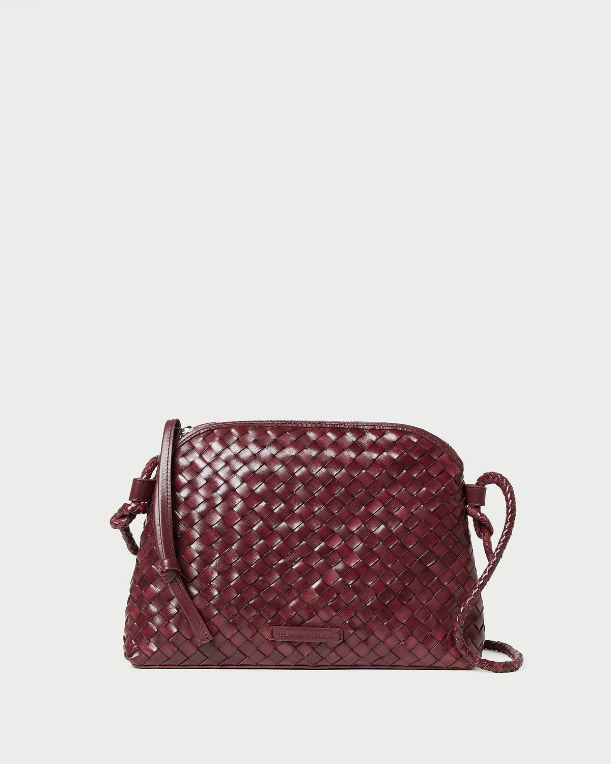 Loeffler Randall Women | Mallory Maroon Woven Leather Crossbody