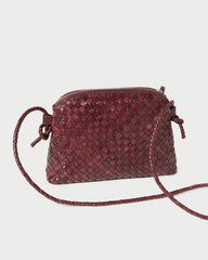 Loeffler Randall Women | Mallory Maroon Woven Leather Crossbody