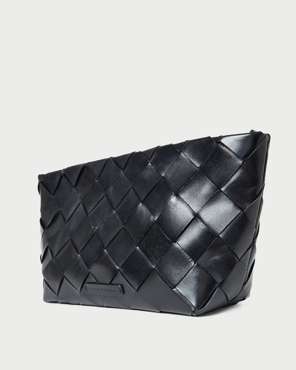 Loeffler Randall Women | Melina Black Woven Leather Clutch