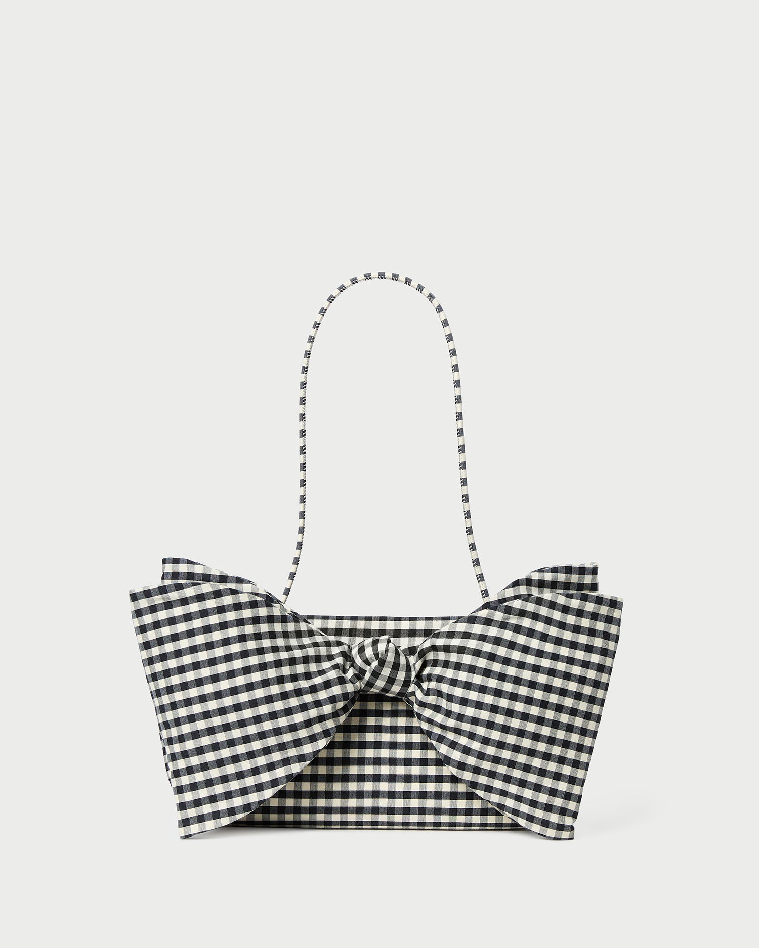Valerie Black/White Gingham Bow Bag | Women Loeffler Randall