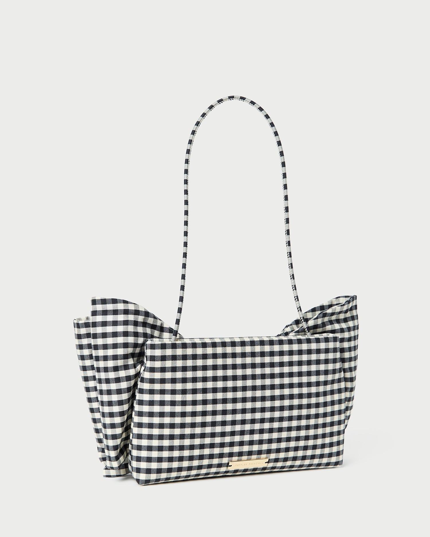 Valerie Black/White Gingham Bow Bag | Women Loeffler Randall
