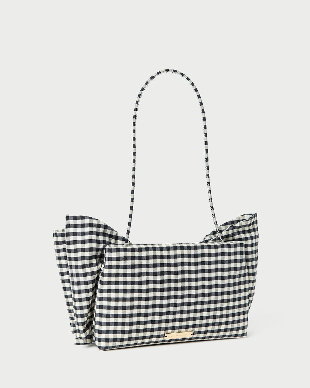 Valerie Black/White Gingham Bow Bag | Women Loeffler Randall