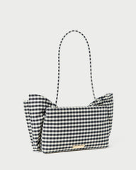 Valerie Black/White Gingham Bow Bag | Women Loeffler Randall