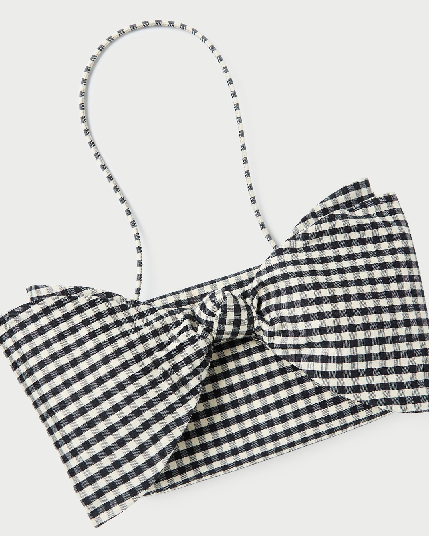 Valerie Black/White Gingham Bow Bag | Women Loeffler Randall