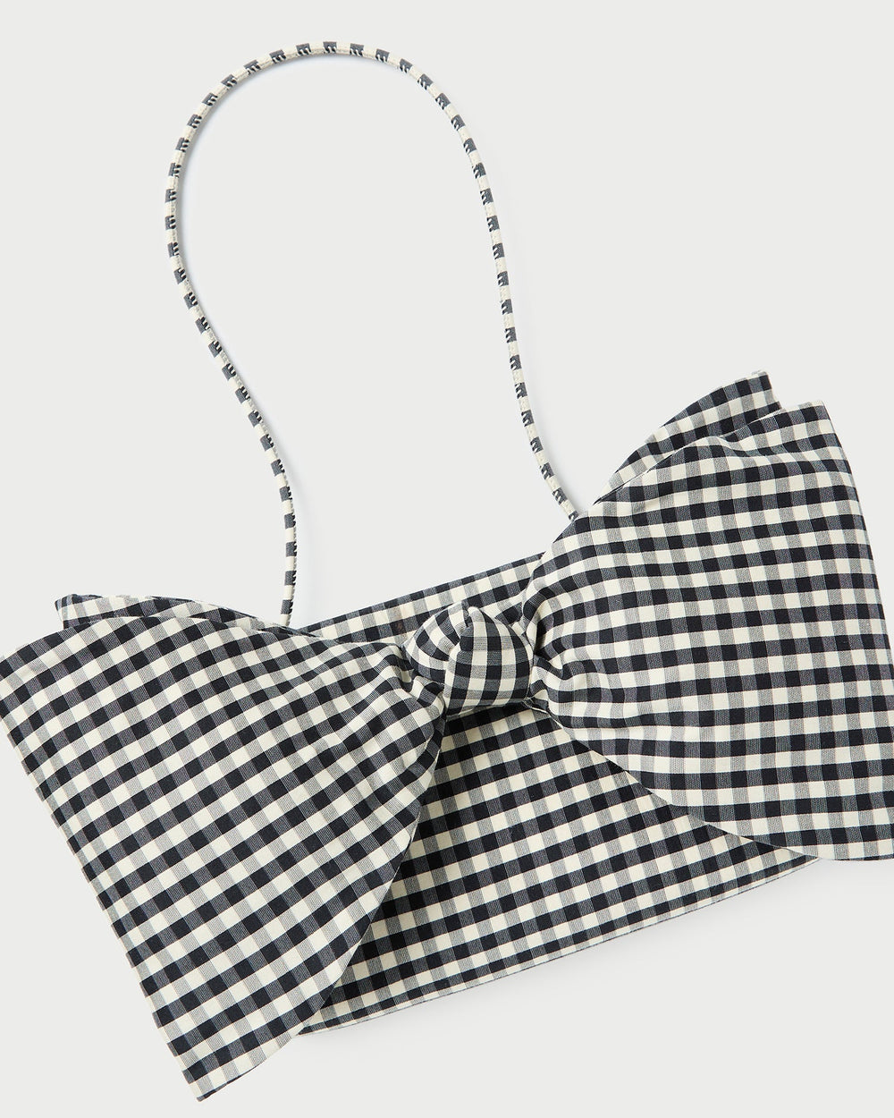 Valerie Black/White Gingham Bow Bag | Women Loeffler Randall