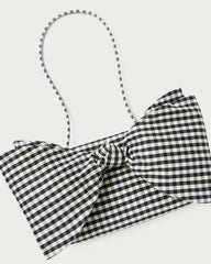 Valerie Black/White Gingham Bow Bag | Women Loeffler Randall