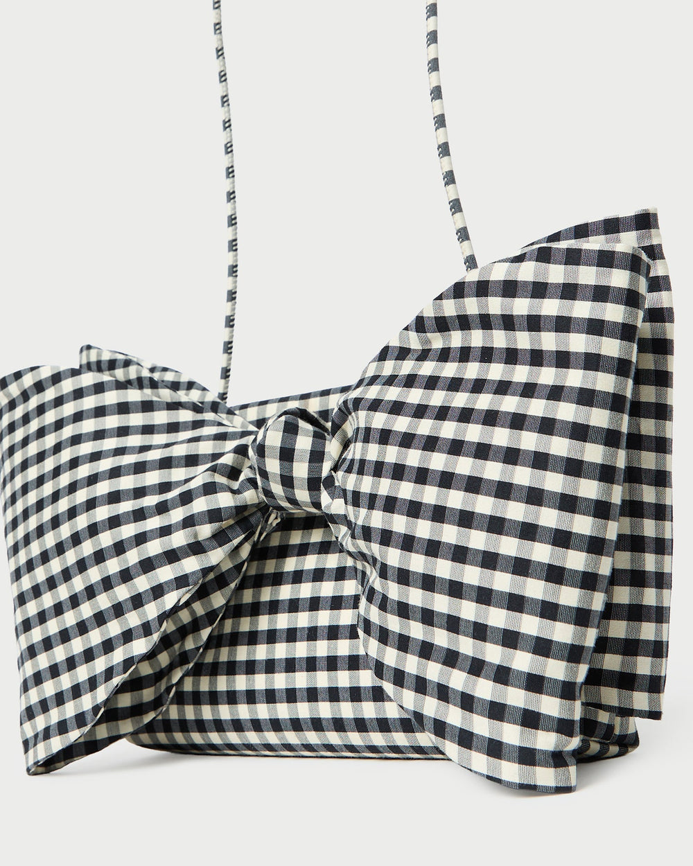 Valerie Black/White Gingham Bow Bag | Women Loeffler Randall