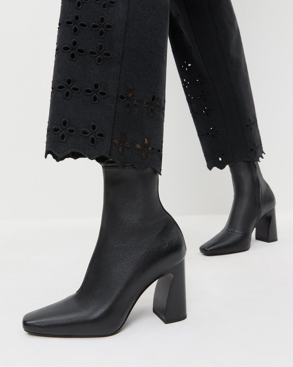 Chloe Black Leather Ankle Boot | Women Loeffler Randall